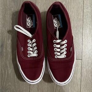 Vans Burgundy Canvas Sneakers